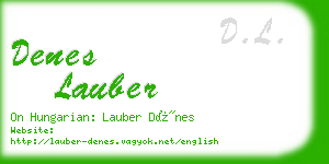 denes lauber business card